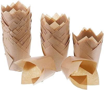 200 moules à cupcakes tulipes doublures de porte-gobelets en papier castwave