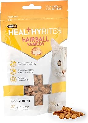 Traitement contre les boules de poils mark & ​​​​​​chappell's healthy bites pour chats