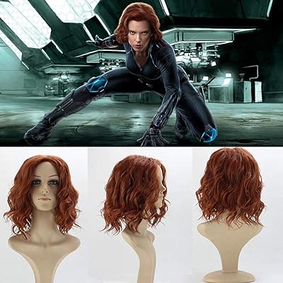Perruque de cosplay d'halloween rose noire pour femmes, perruque synthétique courte bouclée brune