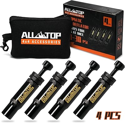 Kit de dégonflage des pneus à arrêt automatique réglable all-top (10-30 psi) 4