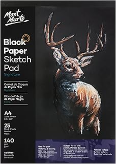 Tableau à dessin noir a4 140 g/m2, 25 feuilles