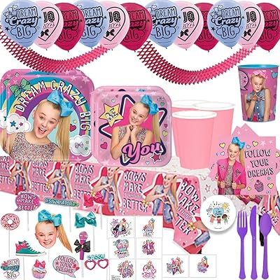 Jojo siwa mega kit de fournitures de fête d'anniversaire pour 16 invités