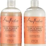 Coffret shampoing et après-shampoing au cacao, beurre de karité hydratant et fleur d'hibiscus
