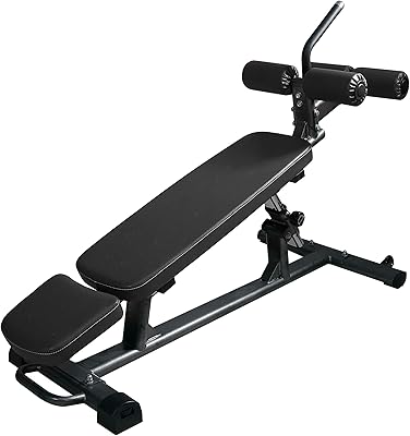 Banc de presse semi-commercial fingerform avec poignée inversée pour entraînements abdominaux et 4
