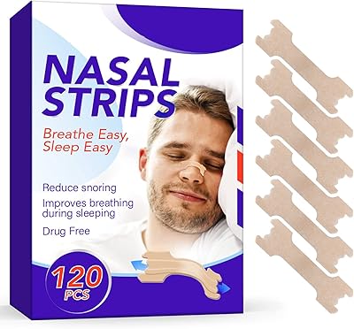 Bandettes nasales 120 pièces bandelettes nasales anti-ronflement réduisent la congestion et le ronflement