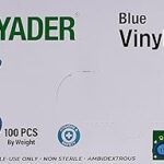 Gants jetables en vinyle pour examen médical bayader, non poudrés, bleus, taille l