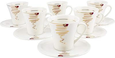 Ensemble tasse et soucoupe shalo de bon china, blanc/or, 200 cc, ds020913, 12 pièces. DIAYTAR COTE D'IVOIRE représente la référence pour les achats en ligne en Côte d'Ivoire, avec plus de 300 000 produits disponibles. Elle permet aux clients de bénéficier de prix compétitifs et de promotions exceptionnelles, et offre un service client de haute qualité pour résoudre tous les problèmes et répondre à toutes les questions.