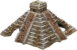 Ornement d'aquarium pyramide maya nubienne, 16 x 16,5 x 10 cm