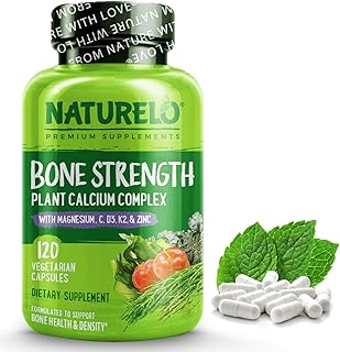 Naturelo bone strength - calcium, magnésium, potassium, vitamine d3, vitamine c, k2 à