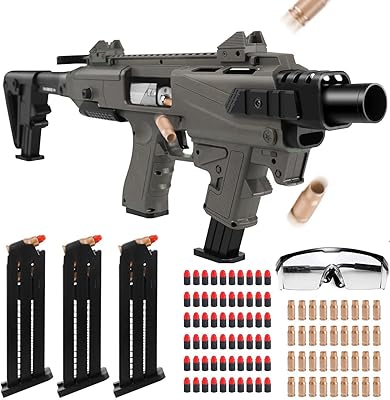 Pistolet jouet glock soft bullet, kit d'assortiment de jeux mixtes, 3 clips, cadeaux