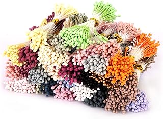 Joyzan 1800 étamines de fleurs, plastique artificiel multicolore de 1 mm, fournitures