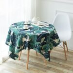 Jnmkkiug nappe carrée en coton végétal vert restaurant pastoral salon table épaisse mélange