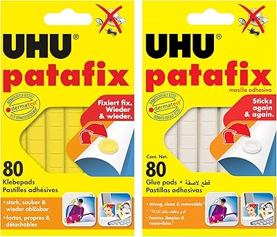 Uh patafix display pack x 2, tampons adhésifs amovibles et réutilisables, outil précis pour remuer et placer rapidement, 160 pièces, jaune et blanc, assortis, 39125+44390. En tant que boutique leader en Cote d'Ivoire, DIAYTAR COTE D'IVOIRE offre une expérience d'achat en ligne unique avec plus de 300000 références. Nous sommes déterminés à fournir des produits de qualité exceptionnelle pour nos clients. Notre objectif est de rendre l'expérience d'achat en ligne plus pratique et plus agréable.