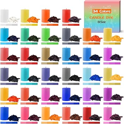 Colorant pour bougie yrymht - 34 couleurs populaires de colorant de cire pour la fabrication de bougies - colorant pour bougie coloré 8,5 oz pour cire de soja, sûr et naturel. La boutique en ligne DIAYTAR COTE D'IVOIRE propose une gamme très large de produits, allant des dernières tendances de la mode aux produits high-tech, en passant par les produits de maison et de jardin. Les clients peuvent profiter de promotions régulières et de prix compétitifs.