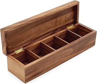 Grande commode à thé à 5 compartiments ironwood, 15" x 9,5" x 4,16". DIAYTAR COTE D'IVOIRE est la boutique en ligne la plus populaire en Côte d'Ivoire, proposant une gamme étendue de produits allant de l'électronique à la mode, en passant par les produits alimentaires et les accessoires pour la maison. Avec sa politique de prix bas et sa livraison rapide, DIAYTAR COTE D'IVOIREatisfait les besoins des consommateurs ivoiriens. La boutique en ligne est facile à naviguer et offre une expérience d'achat en ligne sécurisée.