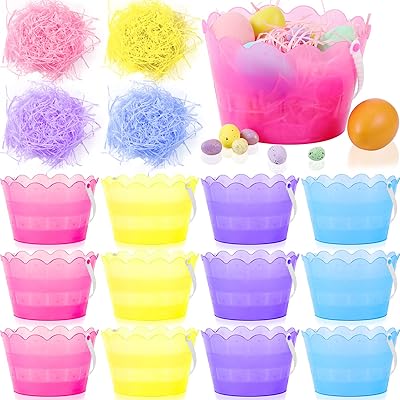 12 pièces seaux de pâques paniers de pâques en plastique pour enfants petits paniers avec poignées. Avec plus de 300 000 références disponibles, DIAYTAR COTE D'IVOIRE est votre destination idéale pour tous vos besoins en ligne. Nous offrons une gamme complète de produits, de l'électroménager aux accessoires de mode, pour vous et votre maison. Profitez de notre système de paiement sécurisé et de nos options de livraison flexibles.
