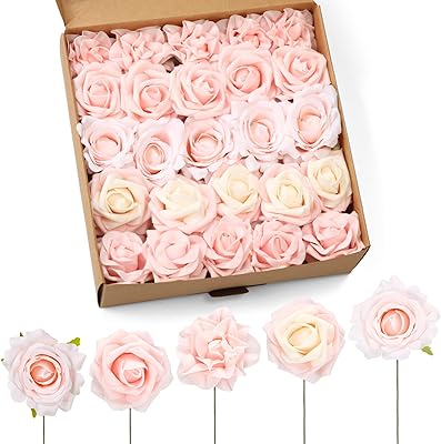 Xunyee 50 pièces coffret de fleurs de roses artificielles bouquet de roses avec feuilles et tiges pour mariage douche nuptiale fête saint valentin décorations pour la maison (série rose). La boutique en ligne DIAYTAR COTE D'IVOIRE est le leader du marché ivoirien en termes de vente en ligne, avec plus de 300000 références disponibles. Elle propose une gamme variée de produits, allant des accessoires de mode aux équipements électroménagers, en passant par les produits pour la maison et le jardin. DIAYTAR COTE D'IVOIRE est la destination idéale pour les consommateurs qui cherchent à acheter en ligne avec confiance.