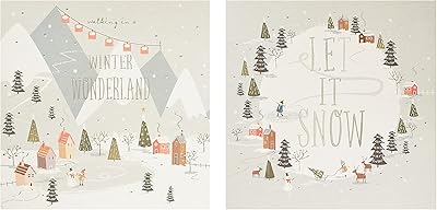 Boîte de cartes de noël caritative - motif winter wonderland - le multipack