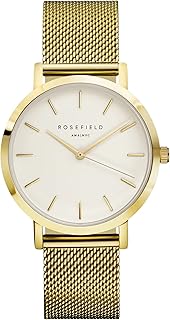 Montre à quartz analogique classique rosefield pour femme avec bracelet en acier inoxydable
