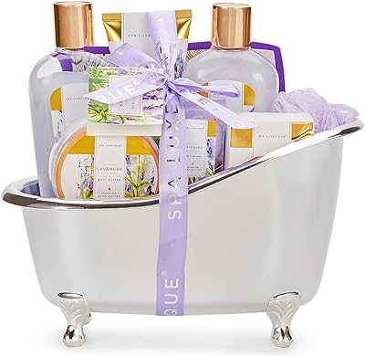 Panier cadeau spa luxetique spa parfum lavande, luxueux paniers cadeaux 8 pièces pour femme, joli support de baignoire - meilleur coffret cadeau de vacances pour femme comprenant gel douche, bain moussant, beurre corporel et plus encore.. DIAYTAR COTE D'IVOIRE, boutique en ligne généraliste, propose plus de 300000 références pour satisfaire vos besoins. Leader en Cote d'Ivoire, nous offrons une gamme variée de produits pour répondre à vos attentes. Notre sélection inclut des produits de haute qualité.