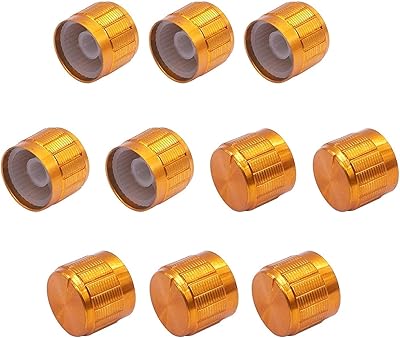 Gxfcuk 10 pièces en métal de couleur dorée, arbre moleté de 6 mm