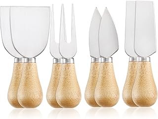 Ensemble de 8 couteaux à fromage vasmov avec manche en bois