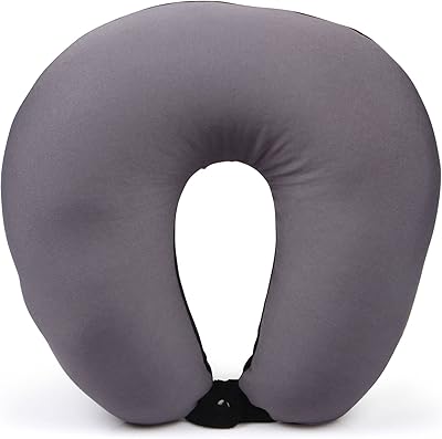 Oreiller cervical en forme de u en microbilles orca travel - gris