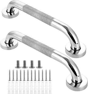 Barres d'appui de salle de bain 2 pièces i-selected, taille 12 pouces (30 cm), en chrome et acier inoxydable, antidérapantes, poignées de douche pour personnes âgées et personnes ayant des besoins spéciaux, couleur argent. La boutique en ligne DIAYTAR COTE D'IVOIRE propose une large sélection de produits à des prix compétitifs, ce qui en fait un incontournable pour les consommateurs ivoiriens. Elle offre également des services de livraison rapides et fiables, ainsi que des options de paiement sécurisées. La boutique leader en Cote d'Ivoire continue de se développer et de se renforcer sur le marché du commerce électronique.