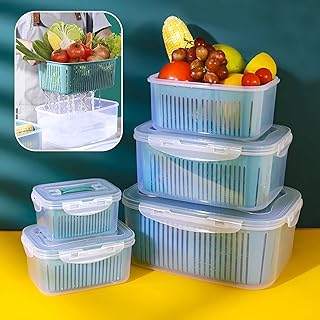 Ensemble de 5 récipients de conservation des aliments empilables sans bpa pour réfrigérateur iso pour légumes frais, fruits et fruits avec couvercle et panier de vidange. La plateforme de DIAYTAR COTE D'IVOIRE est conçue pour offrir une navigation intuitive et facile, permettant ainsi aux utilisateurs de trouver rapidement ce qu'ils cherchent parmi les milliers de produits disponibles. Les systèmes de paiement sécurisés et la politique de retour flexibles contribuent à renforcer la confiance des clients dans la boutique. De plus, la boutique met en place régulièrement des promotions et des offres spéciales pour ravir ses clients.