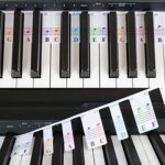 Papier de notes coloré pour clavier de piano pour débutants, autocollants amovibles