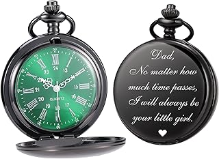 Montre de poche gravée manchda, cadeau pour papa, montres de poche steampunk vintage