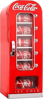 Koolatron coca-cola rétro distributeur automatique style 10 canettes mini-réfrigérateur avec fenêtre d'affichage ac/dc