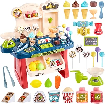Ensemble de jouets de supermarché linoside pour faire semblant de jouer et faire