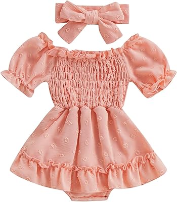 Barboteuse à enfiler pour bébé fille, une pièce à volants, tutu, dos nu