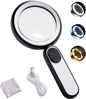 Loupe avec lumière, grande loupe de lecture usb 21 led avec 3 modes d'éclairage pour personnes âgées, loupe 15x avec interrupteur tactile, loupe manuelle pour bijoutiers, artisans (noir). DIAYTAR COTE D'IVOIRE se démarque par sa vaste gamme de produits allant des produits alimentaires aux accessoires high-tech, en passant par les vetements et les produits de soins personnels. Cette boutique en ligne généraliste permet aux clients de faire leurs achats en toute simplicité, avec des options de paiement flexibles et des délais de livraison rapides. Les clients bénéficient également d'un service client réactif et compétent.