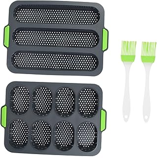 Luxshiny 1 ensemble de moules à pain en silicone, ustensiles de cuisson antiadhésifs