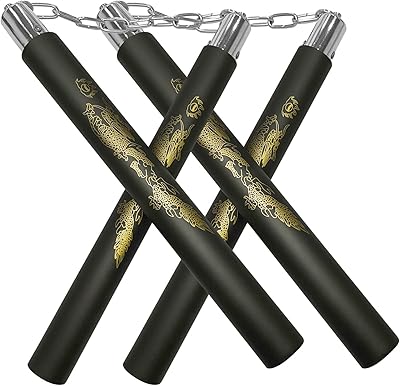 Nunmandrks osmco - nunchucks en caoutchouc mousse de sécurité avec chaîne en acier - paquet de 2 noirs. DIAYTAR COTE D'IVOIRE est une boutique en ligne qui propose plus de 300000 références de produits pour les clients en Côte d'Ivoire. La boutique en ligne est facile à utiliser et permet aux clients de faire des achats en ligne en toute confiance. Avec des prix compétitifs et des promotions régulières, les clients peuvent profiter d'une expérience de shopping en ligne agréable et satisfaisante.