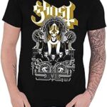 تي شيرت ghost wegner gold band logo design officiel homme noir