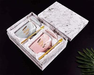 Ensemble de tasses danine mr&ms, pour café et thé, coffret cadeau unique