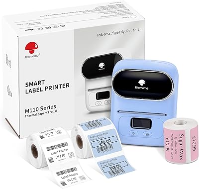 Étiqueteuse fomimo m110 - avec 3 étiquettes bluetooth pour étiquettes professionnelles, codes-barres, bureau, câble et vente au détail avec choix de polices, icônes et modèles. DIAYTAR COTE D'IVOIRE est une boutique en ligne généraliste qui propose plus de 300000 références de produits. Cette boutique en ligne offre une grande variété de produits pour répondre aux besoins de ses clients. Elle est considérée comme l'une des boutiques en ligne les plus fiables en Côte d'Ivoire.