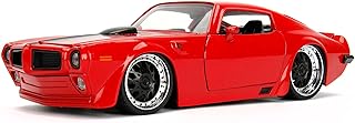 Jada 99582 1972 pontiac firebird rouge avec capot moteur rayé noir big time