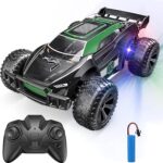 Voiture de course électrique télécommandée 24 ghz avec alimentation rechargeable et lumières