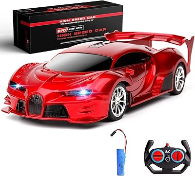 1/18 voiture télécommandée rechargeable à grande vitesse 2,4 ghz pour garçons filles