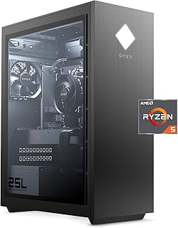 Ordinateur de bureau de jeu omen 25l avec processeur amd radeon rx 5500