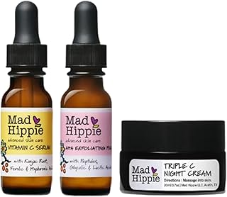 Kit éclaircissant pour la peau mad hippie - routine quotidienne de soins