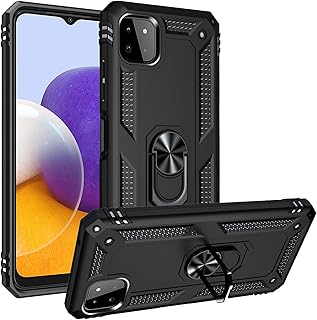 Coque de protection rigide en silicone antichoc avec anneau de support pour samsung