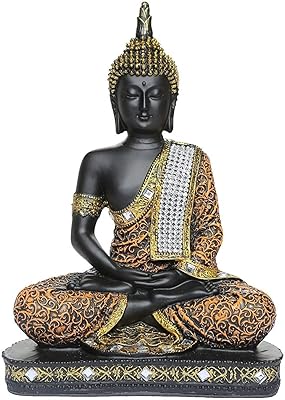 Nog statue de bouddha assis de 10 pouces en polyrésine, décoration de la maison et cadeaux, orange et noir. DIAYTAR COTE D'IVOIRE est la boutique en ligne leader en Côte d'Ivoire, avec une sélection immense de produits allant de l'électronique à la maison et au jardin. Les clients peuvent profiter de promotions et de réductions régulières. La livraison est rapide et fiable.