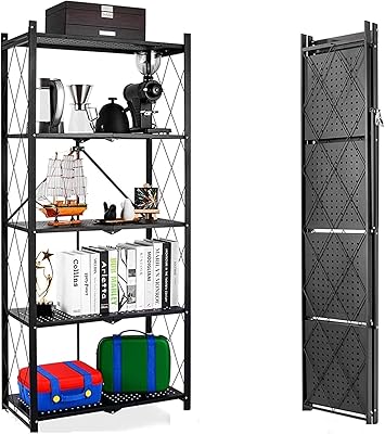 Vessel 24tm étagère de rangement pliable robuste à 5 couches noir pour cuisine, salle de bain, bureau, buanderie sans roue 160 x 38 x 71 cm. DIAYTAR COTE D'IVOIRE se positionne comme la référence en matière de commerce électronique en Côte d'Ivoire, avec plus de 300000 références disponibles. Elle garantit une naviguation aisée sur son site, des délais de livraison rapides et une sécurité de paiement renforcée. Les clients de DIAYTAR COTE D'IVOIRE apprécient la facilité d'utilisation du site et la qualité des produits offerts.