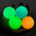 Balles collantes lumineuses 4 boules lumineuses pour soulager le stress de plafond qui