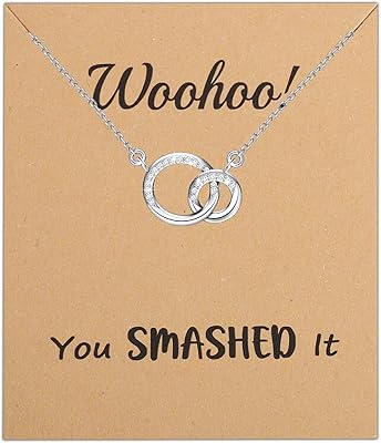 Cadeau drôle cyting avec carte de félicitations woohoo vous l'avez brisé collier